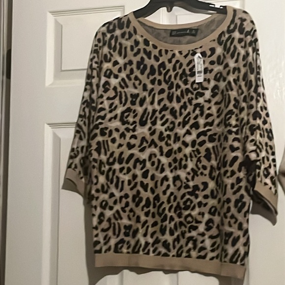 Leopard-Print Dolman Sweater by NYC-M - Picture 2 of 2